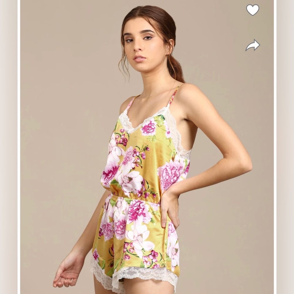 NWT - Forever 21 Floral Romper Sleepwear - Size Small
